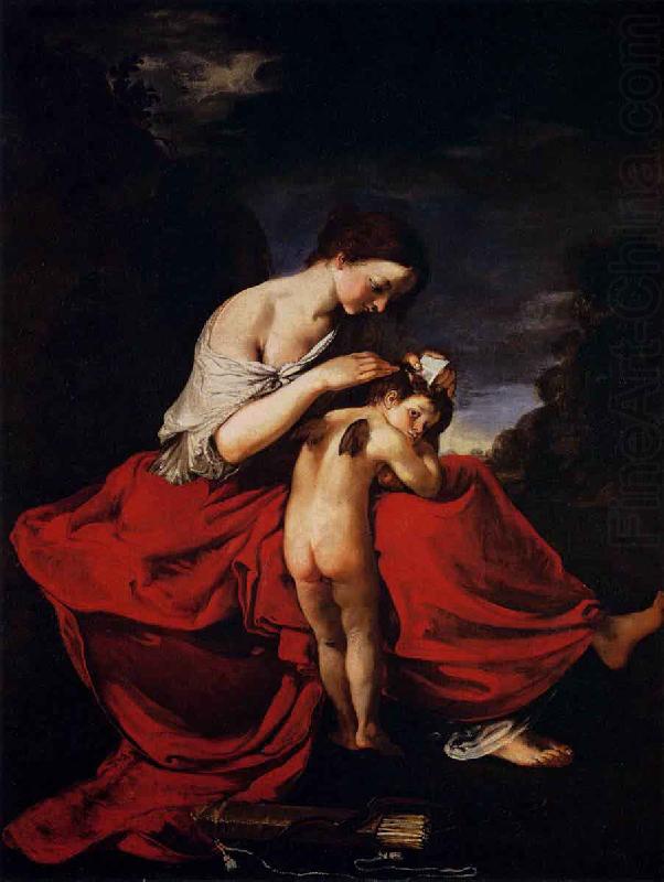 Giovanni da san giovanni Venus Combing Cupids Hair oil painting picture